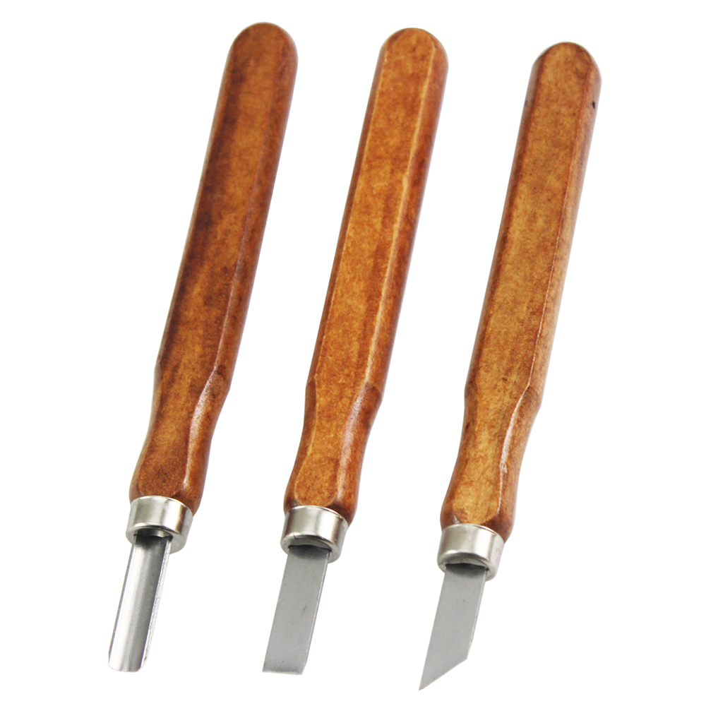 Set Pisau Ukir Pahat Kayu Bahan Mahogani 3PCS - JakartaNotebook.com