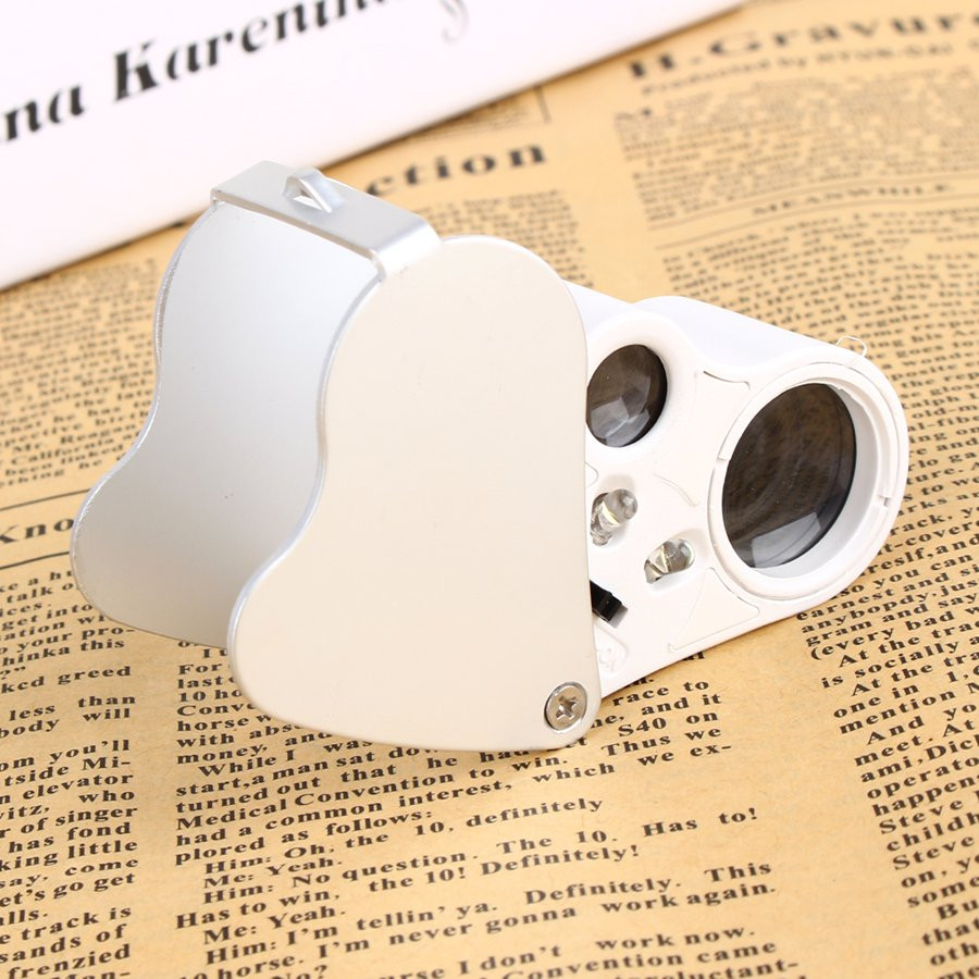 Kaca Pembesar Saku 30x 60x Magnifier Dual Lens White kaca pembesar saku 30x 60x magnifier dual lens white