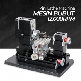 Mesin Bubut Mini Lathe Machine 12.000RPM - TZ0002MR - Black