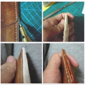 YOKOYAMA Alat DIY Kulit 7 in 1 Leather Craft Stitching Sewing Tool Set - DK30015 - Brown - 6