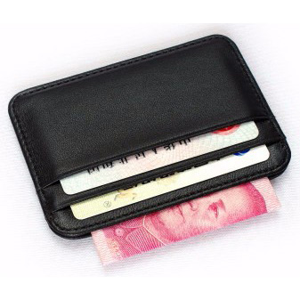 Dompet Kartu Bahan Kulit Mini Wallet Black Dompet Kartu Bahan Kulit Mini Wallet Black