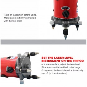 LAIRUI Self Leveling Laser 5 Line 6 Point - T5 - Red - 4