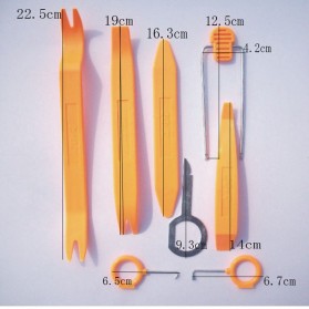 Alloet Multifunction 12 in 1 Opening Removal Pry Tools Kit untuk Mobil - HF-007 - Orange - 3