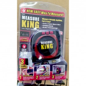 Measure King Meteran Digital 3 in 1 Roller Cord Sonic Mode 2M - M001 - Black - 9
