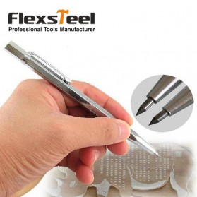 Pena & Pensil - Flexsteel Pena Ukir Metal Scriber Tungsten Carbide Tip - Silver