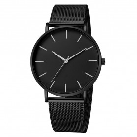 Relogio Jam Tangan Kasual Pria Milanese Stainless Steel - 3294 - Black