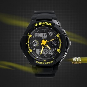 SKMEI Jam Tangan Analog Digital Pria - AD0931 - Black/Yellow - 2