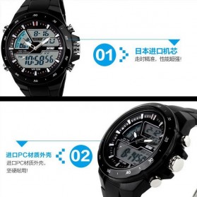 SKMEI Jam Tangan Digital Analog Pria - AD1016 - White/Green - 5