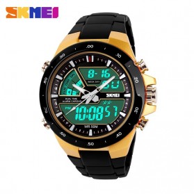 SKMEI Jam Tangan Digital Analog Pria - AD1016 - Golden - 2