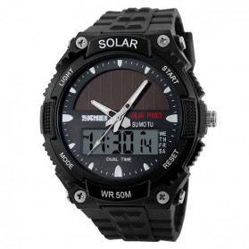 SKMEI Jam Tangan Solar Digital Analog Pria - AD1049E - Black - 1