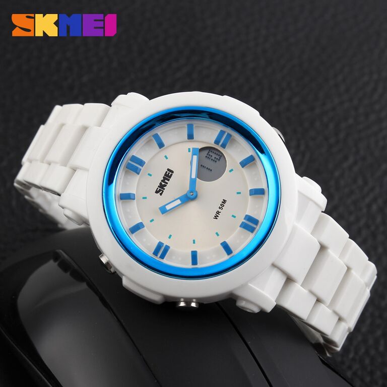 skmei jam tangan analog digital pria ad1062 white skmei jam tangan analog digital pria ad1062 white