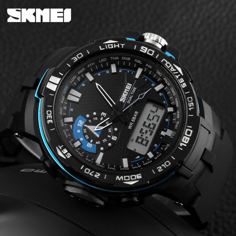 SKMEI Jam Tangan Sport Pria - AD1081 - Black/Blue 