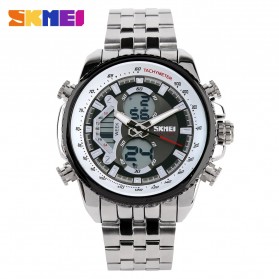 SKMEI Jam Tangan Analog Digital Pria - AD0993 - Black White - 1