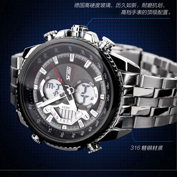skmei jam tangan analog digital pria ad0993 black skmei jam tangan analog digital pria ad0993 black