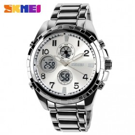 SKMEI Jam Tangan Analog Digital Pria - AD1021 - Silver - 2
