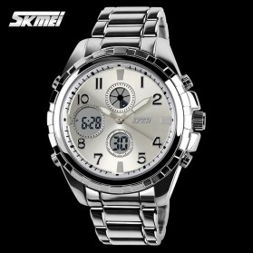 SKMEI Jam Tangan Analog Digital Pria - AD1021 - Silver - 3