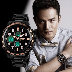 SKMEI Jam Tangan Analog Digital Pria - AD1021 - Silver - 4
