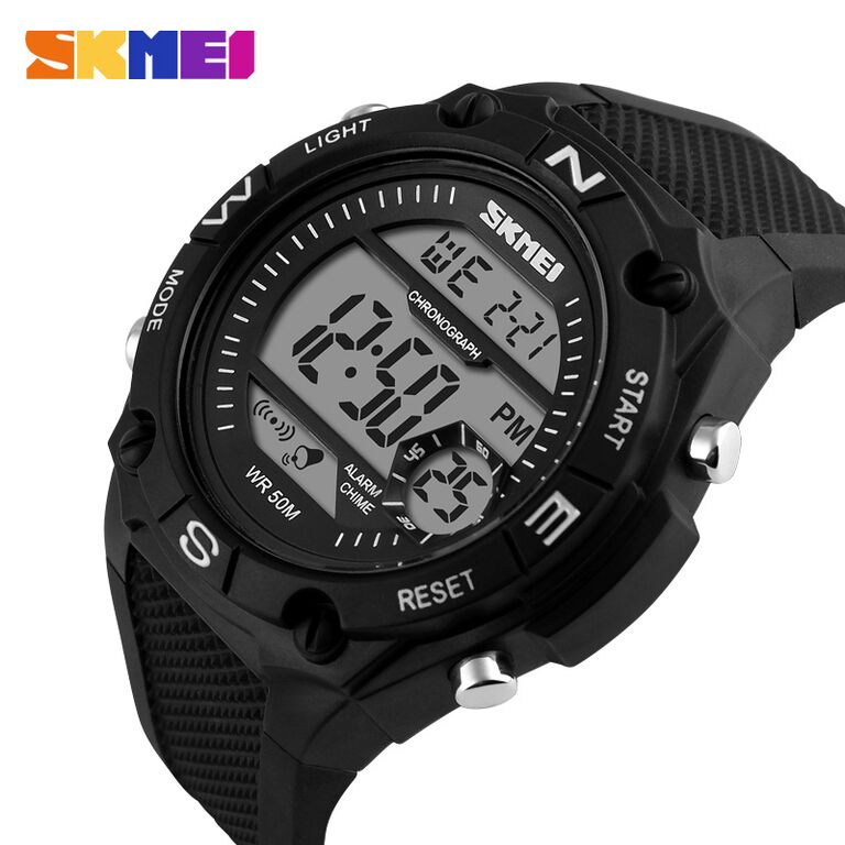 skmei jam tangan digital pria dg1093 black white skmei jam tangan digital pria dg1093 black white