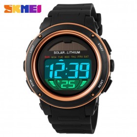 SKMEI Jam Tangan Tenaga Solar Pria - DG1096 - Black Gold - 1