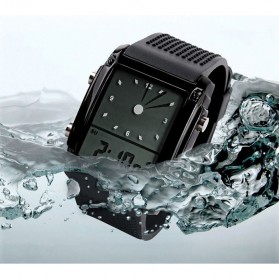 SKMEI Jam Tangan Trendy Digital Analog Pria - 0814G - Coffee - 8
