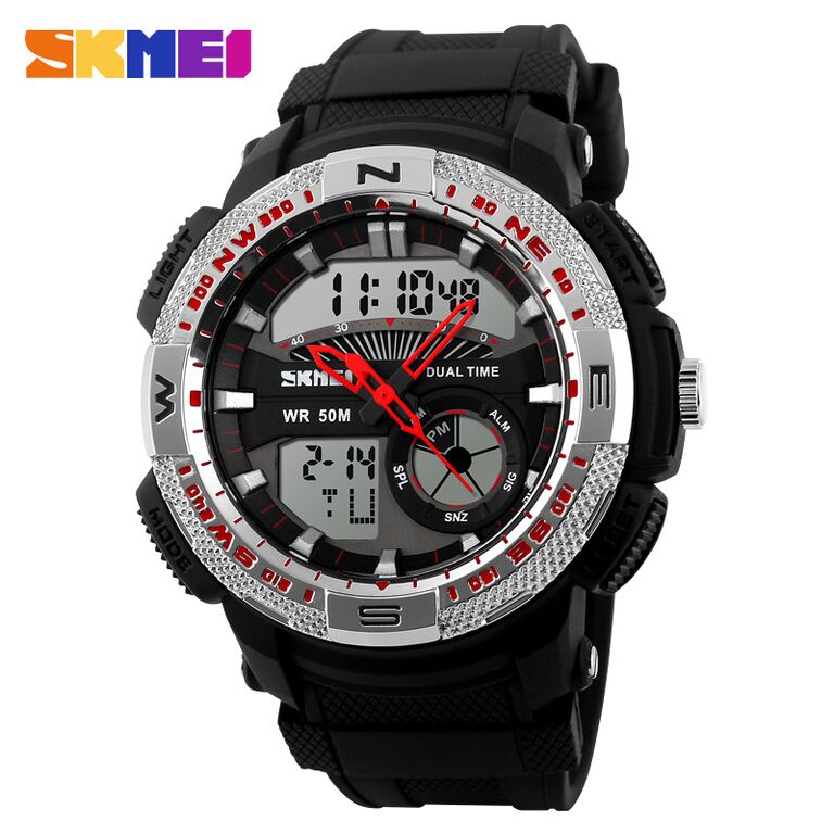 skmei jam tangan analog digital pria ad1109 silver black jakartanotebook skmei jam tangan analog digital pria ad1109 silver black jakartanotebook