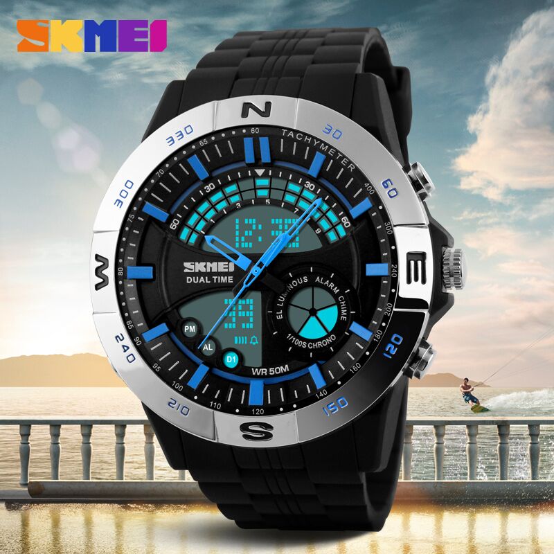 SKMEI Jam Tangan Analog Digital Pria - AD1110 - Black/Red