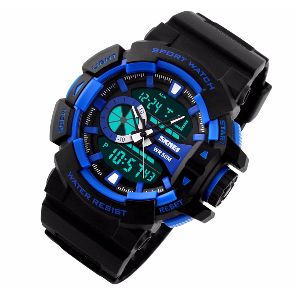 SKMEI Jam Tangan Digital Analog Pria AD1117 Blue