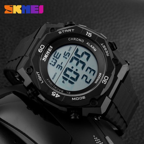 skmei jam tangan digital pria dg1130 black white skmei jam tangan digital pria dg1130 black white