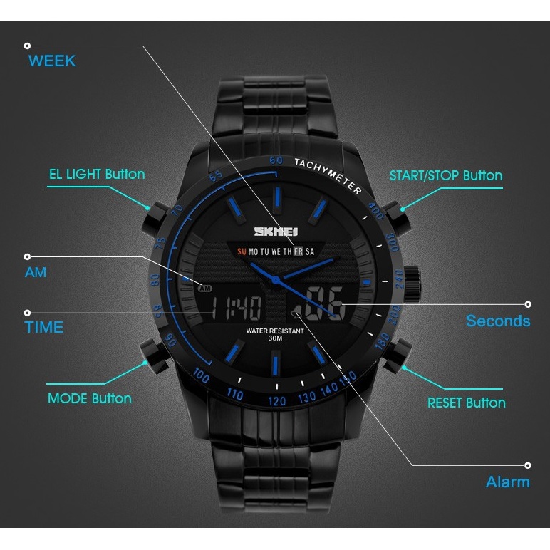 skmei water resistant 100m