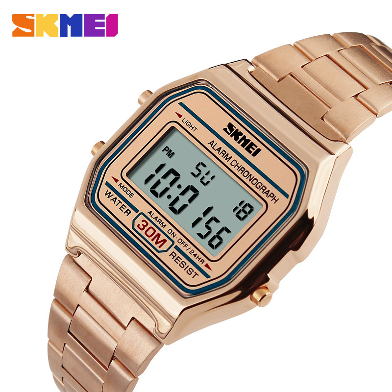 skmei rose gold watch