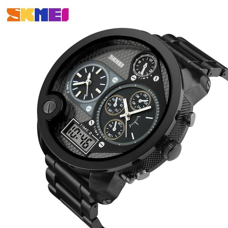 SKMEI Jam Tangan Digital Analog Jumbo - AD1170 - Black - 2