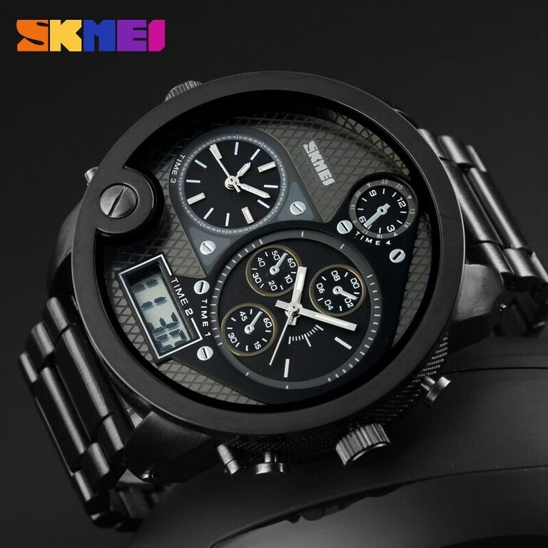 SKMEI Jam Tangan Digital Analog Jumbo - AD1170 - Black 