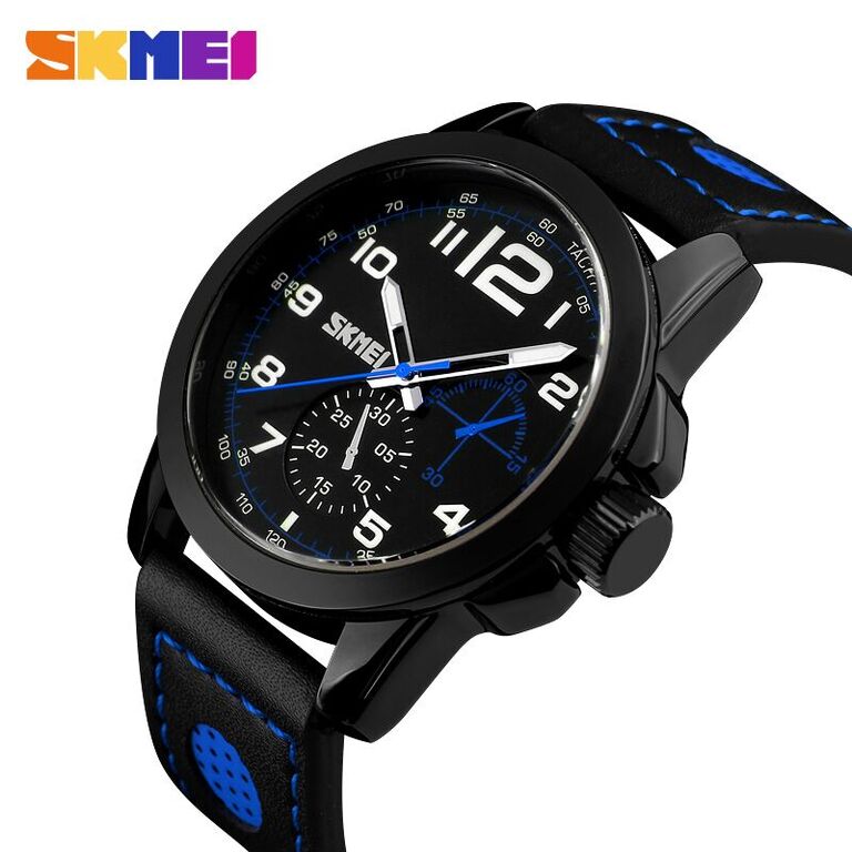 skmei jam tangan analog pria 9111cl black blue skmei jam tangan analog pria 9111cl black blue