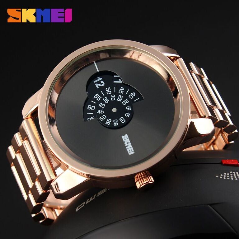 SKMEI Jam Tangan Analog Pria - AD1171 - Rose Gold 