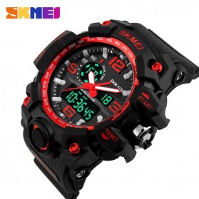 SKMEI Jam Tangan Analog Digital Pria - AD1155 - Black/Red - 2