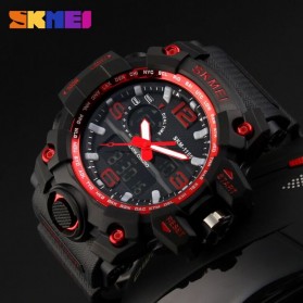 SKMEI Jam Tangan Analog Digital Pria - AD1155 - Black/Red - 4