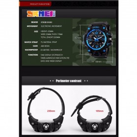 SKMEI Jam Tangan Analog Digital Pria - AD1155 - Black Gold - 8