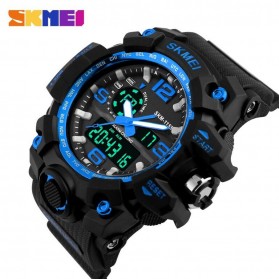 SKMEI Jam Tangan Analog Digital Pria - AD1155 - Black/Blue - 2