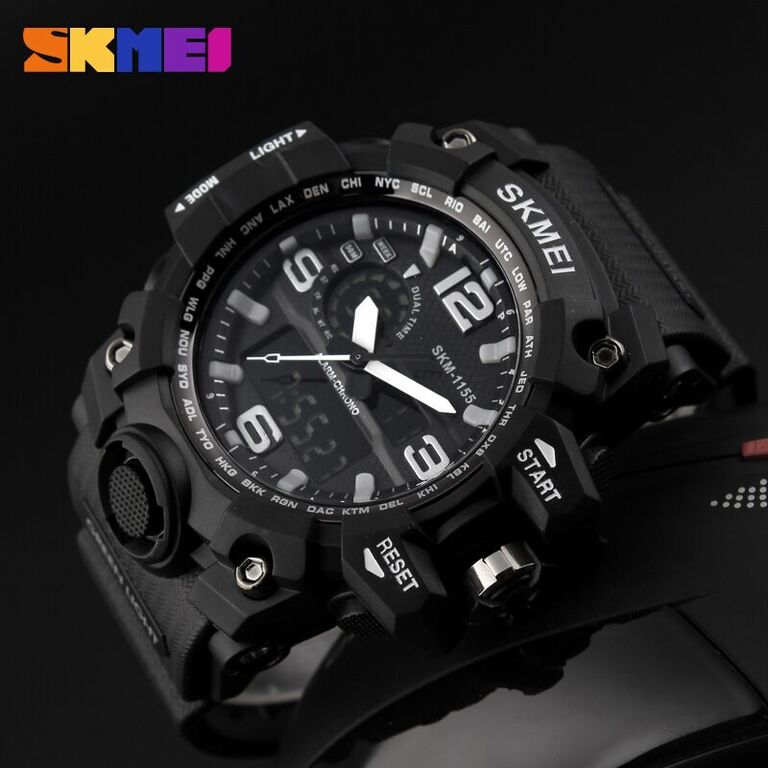 SKMEI Jam Tangan Analog Digital Pria - AD1155 - Black