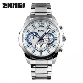 SKMEI Jam Tangan Analog Pria - 9108CS - White/Silver - 1