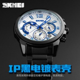 SKMEI Jam Tangan Analog Pria - 9108CS - White/Silver - 6