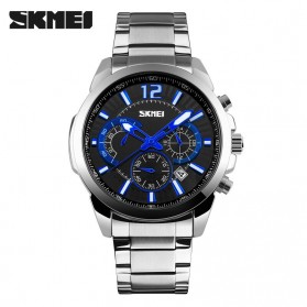 SKMEI Jam Tangan Analog Pria - 9108CS - Silver Black
