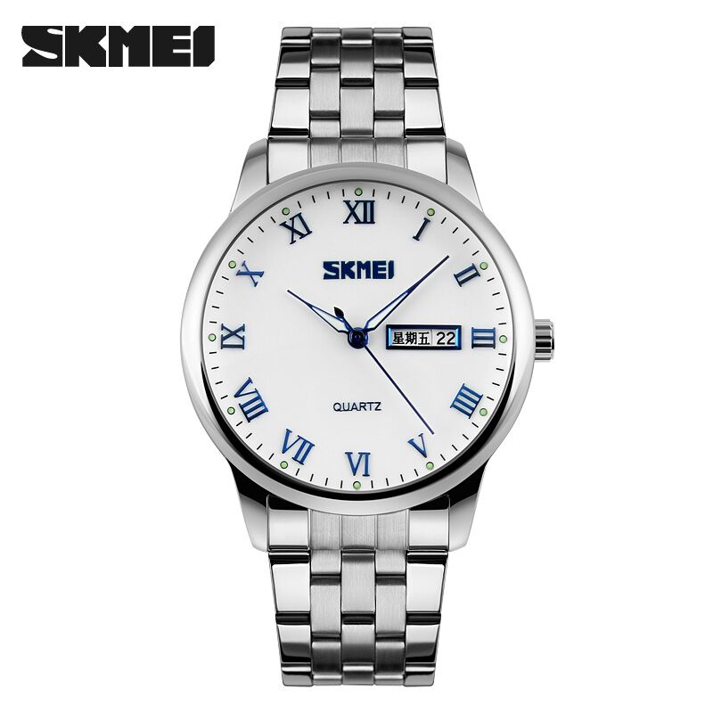 skmei jam tangan analog pria 9110cs silver blue skmei jam tangan analog pria 9110cs silver blue