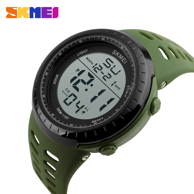 SKMEI Jam Tangan Digital Pria - 1167 - Army Green 