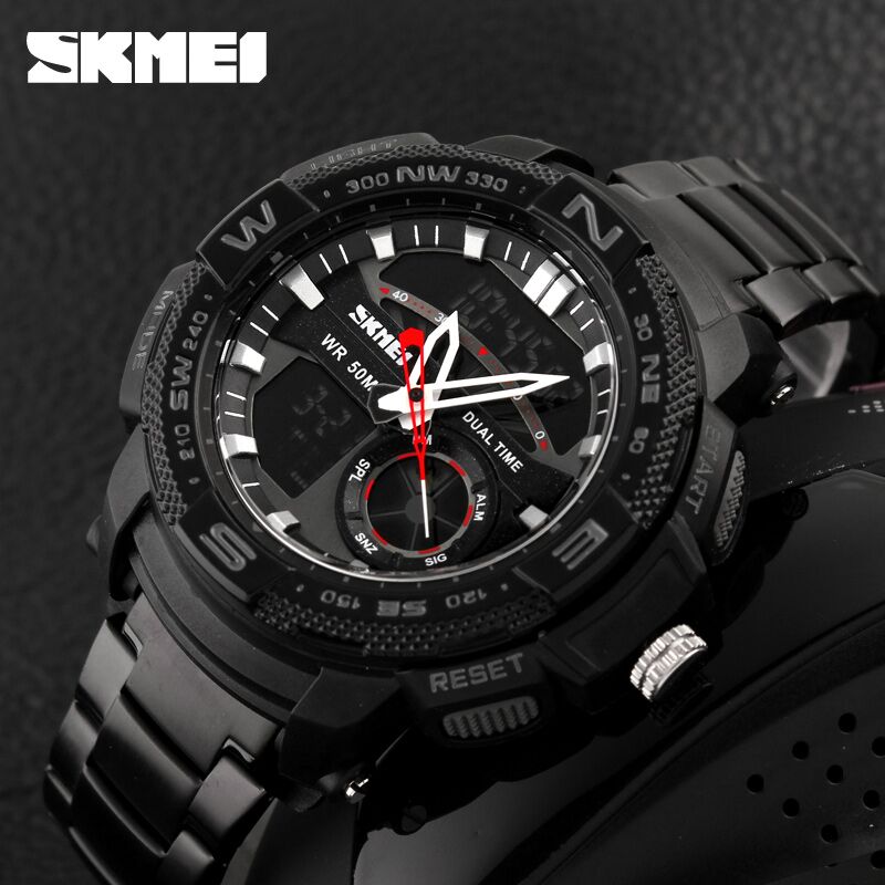 SKMEI Jam Tangan Analog Digital Pria - AD1121 - Black