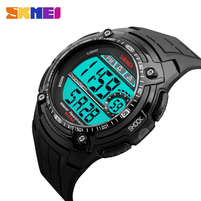 skmei jam tangan digital pria dg1203 black skmei jam tangan digital pria dg1203 black