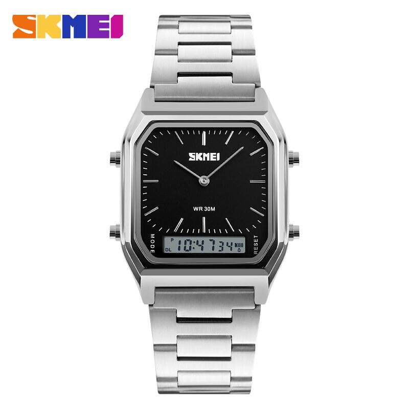 SKMEI Jam Tangan Premiun Digital Analog - DG1220 - Silver 