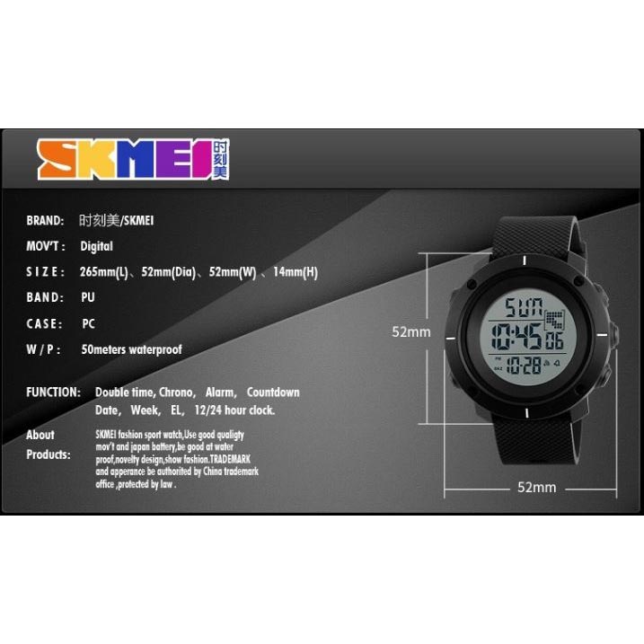 SKMEI Jam Tangan Digital Pria - DG1213 - Army Green 