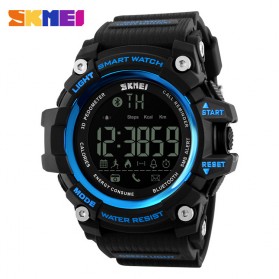 SKMEI Jam Tangan Olahraga Smartwatch Bluetooth - DG1227 BL - Black Blue - 1