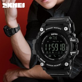SKMEI Jam Tangan Olahraga Smartwatch Bluetooth - DG1227 BL - Black - 4